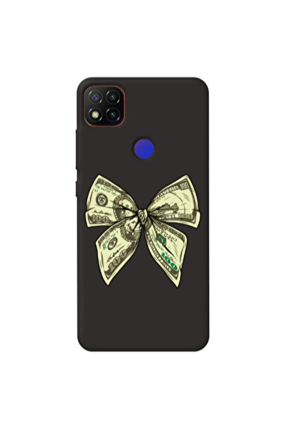 Other Xiaomi Redmi 9c Bowtie Dollars Black Colored Silicone TPU Θήκη