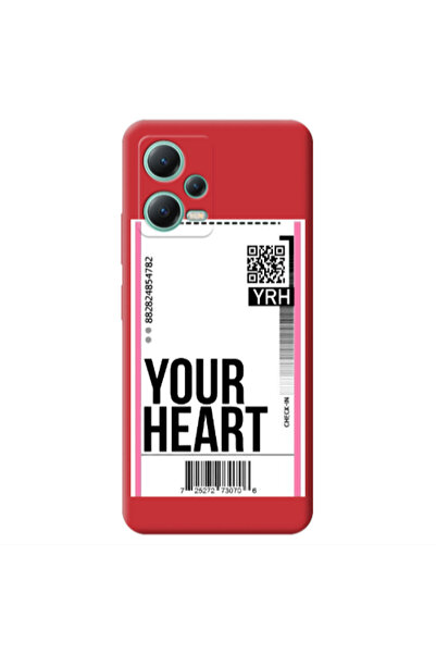 Other Xiaomi Redmi Note 12 Pro 5G Your Heart YRH Red Colored Silicone TPU Θήκη