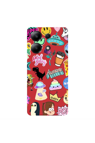 Other Xiaomi Redmi Note 13 4G Cartoon queen Red Colored Silicone TPU Θήκη