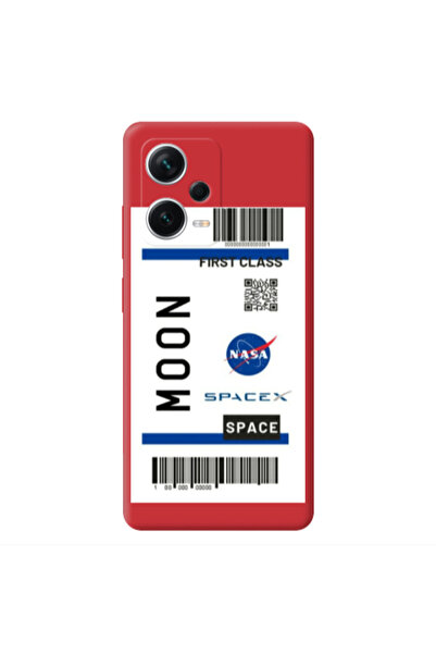 Other Xiaomi Poco X5 Moon spacex Red Colored Silicone TPU Θήκη