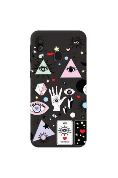 Other Samsung A40 Pyramid eyes Black Colored Silicone TPU Θήκη