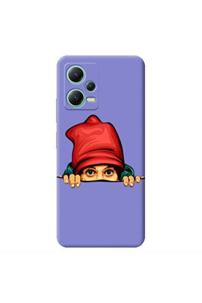Other Xiaomi Redmi Note 12 Pro 5G Hidden Girl Purple Colored Silicone TPU Θήκη
