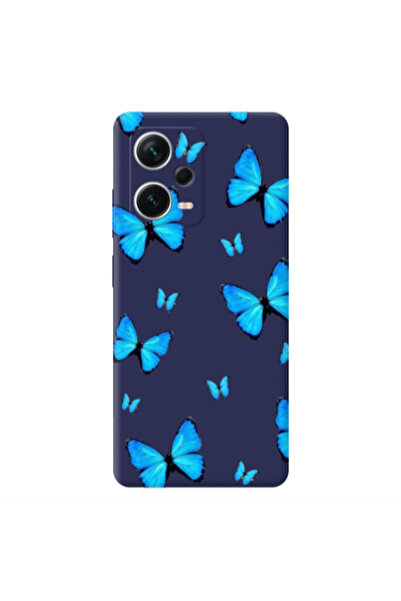 Other Xiaomi Poco X5 Mix Butterfly Dark blue Colored Silicone TPU Θήκη