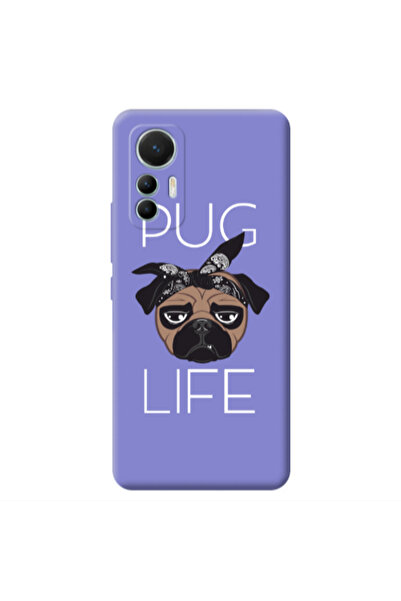 Other Xiaomi Mi 12 Lite Pug Life Purple Colored Silicone TPU Θήκη
