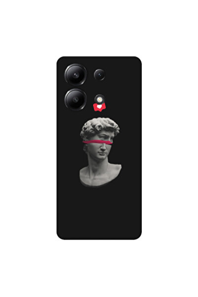 Other Xiaomi Redmi Note 13 4G Half statue Black Colored Silicone TPU Θήκη