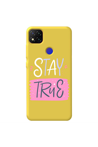 Other Xiaomi Redmi 9c Stay True Yellow Colored Silicone TPU Θήκη