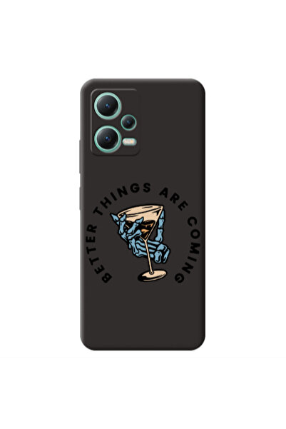 Other Xiaomi Redmi Note 12 Pro 5G Better Things Are Coming Black Colored Sili...