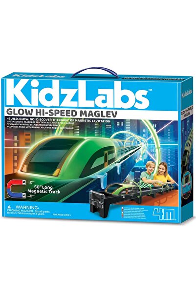 4M KidzLabs Glow Hi-Speed Maglev Science Kit for Kids Age 8+ | Build a Magnet...