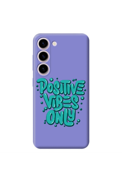 Other Samsung S24 Positive Vibes Only Purple Colored Silicone TPU Θήκη