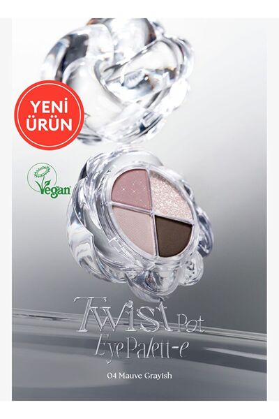 Muzigae Mansion Silky Textured 4-Piece Eyeshadow Palette Twist Pot Eye Palett...