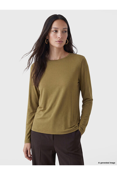 LC Waikiki Lcw Everyday Khaki Crew Neck Women's T-Shirt