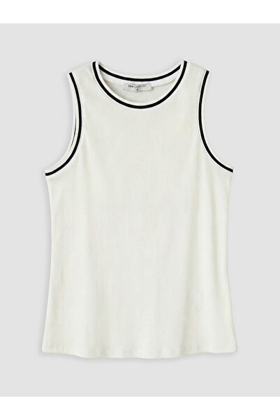 LC Waikiki Lcw Comfort White Crew Neck Women's Ribbed Undershirt