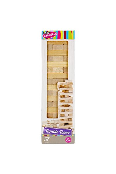 MC Micostore Jenga Mega Creative παιχνίδι, 57 ξύλινα τεμάχια, φυσικά, 3+ ετών...