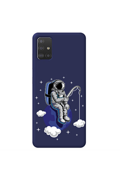 Other Samsung A71 Fishing space Dark blue Colored Silicone TPU Θήκη