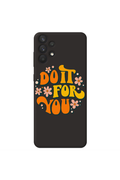 Other Samsung A32 5G Do it For You Black Colored Silicone TPU Θήκη
