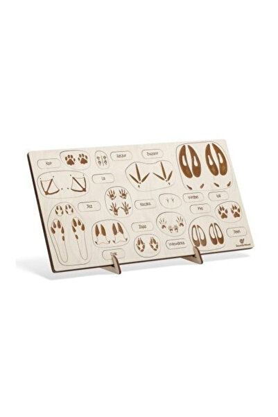OEM Puzzle/joc din lemn Sounds Wood Urme ale animalelor, educativ, interactiv...