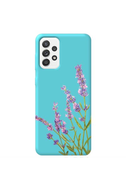 Other Samsung A52 Flowers 8 Turquoise Colored Silicone TPU Θήκη