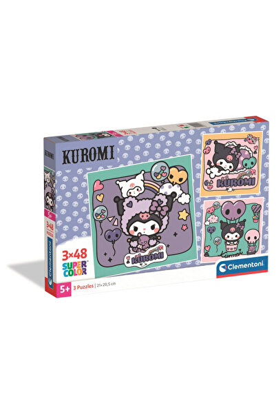 CLEMENTONI Puzzle pătrat 3 x 48 piese - Kuromi (25027)