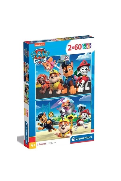 CLEMENTONI Set 2 puzzle SuperColor Paw Patrol, Clementoni, 2 x 60 piese