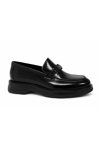 MARCOMEN 23051 Hakiki Açma Deri Siyah Erkek Loafer Ayakkabı
