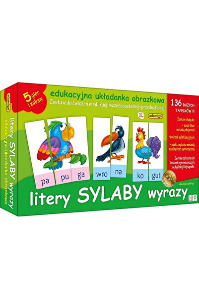 OEM Puzzle Educativ Litere și Cuvinte de la Adamigo - Set pentru Învățare 4+