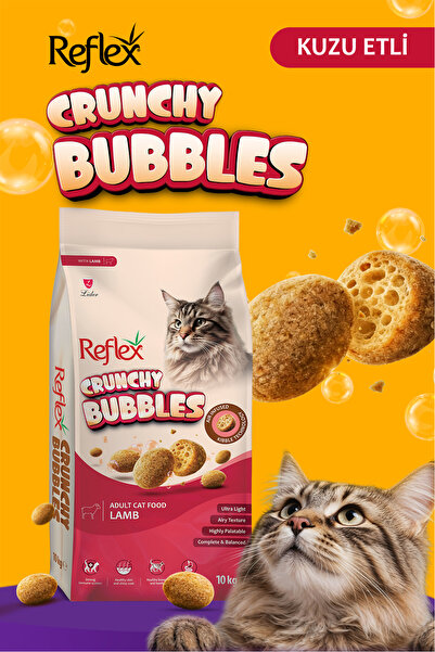 Reflex Crunchy Bubbles Kuzu Etli Yetişkin Kedi Maması 10 kg