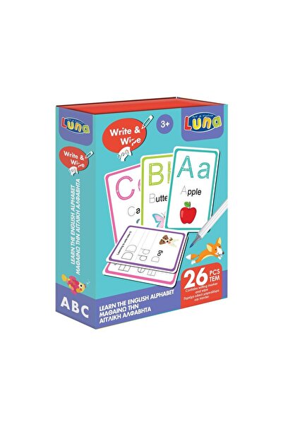 Luna Toys Εκπαιδευτικές Κάρτες Γραφής και Διαγραφής - Εκμάθηση του Αγγλικού Α...