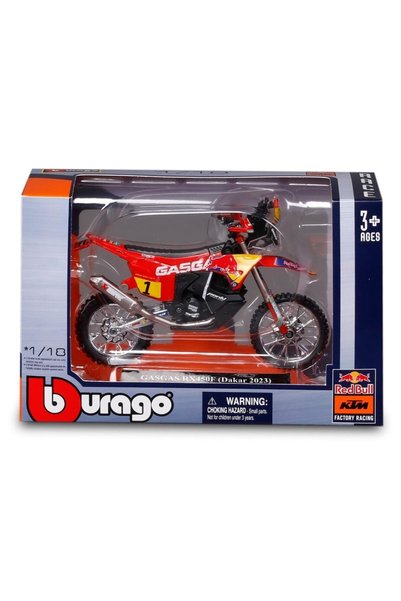 OEM Model motocicletă Bburago GasGas RX450F Dakar 2023 scară 1:18 metal 3+