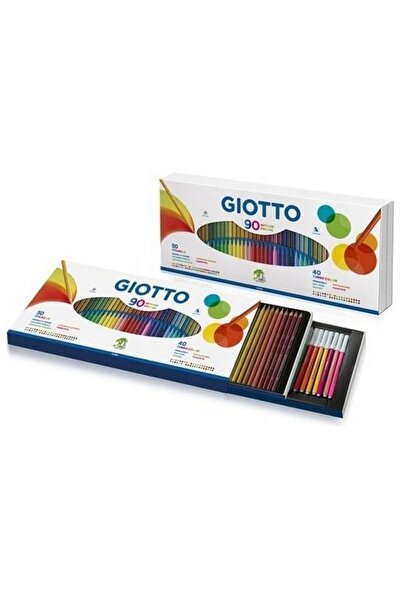 Giotto Set de desen, Giotto, creioane Stilnovo 50 de culori, pixuri Turbo Col...
