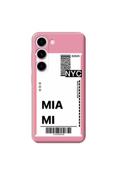Other Samsung S23 Plus Miami NYC Pink Colored Silicone TPU Θήκη