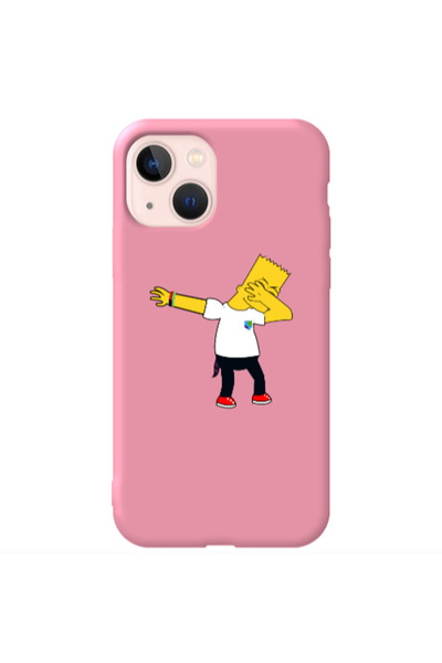 Other Apple iPhone 13 Simpsons2 Pink Colored Silicone TPU Θήκη