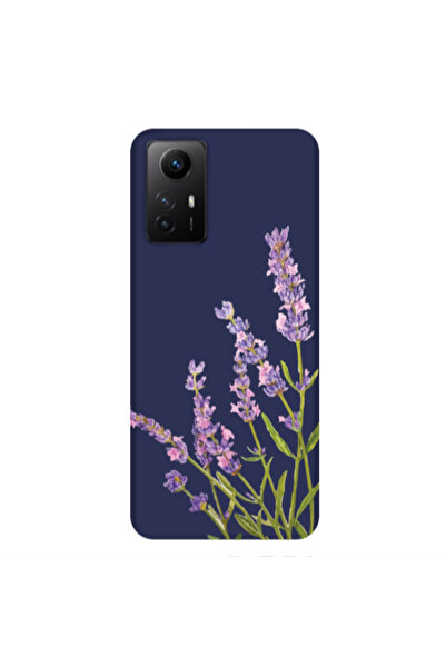 Other Xiaomi Redmi Note 12s Flowers 8 Dark blue Colored Silicone TPU Θήκη