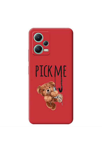 Other Xiaomi Redmi Note 12 Pro 5G Pick me Red Colored Silicone TPU Θήκη