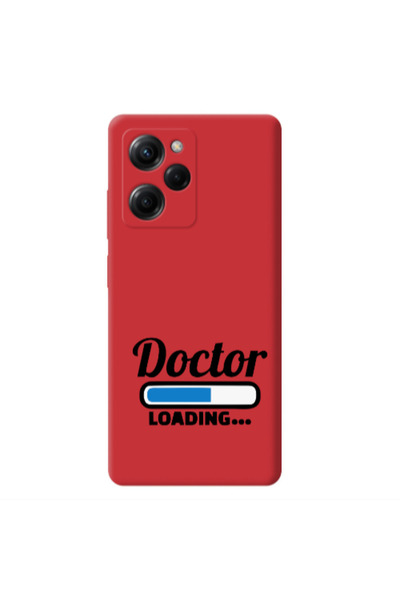 Other Xiaomi Poco X5 Pro Doctor Loading Red Colored Silicone TPU Θήκη