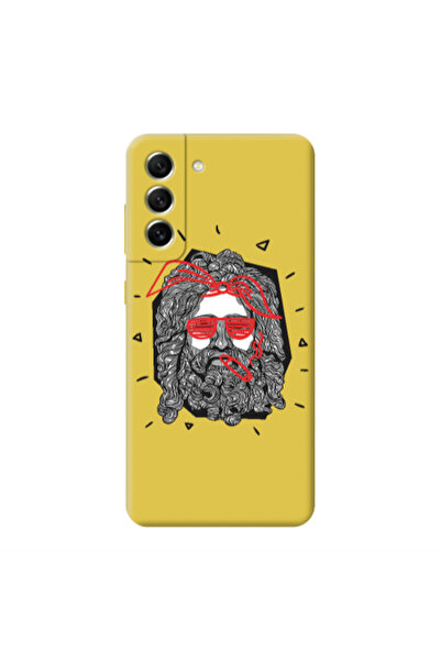 Other Samsung S21 Cool glasses Yellow Colored Silicone TPU Θήκη