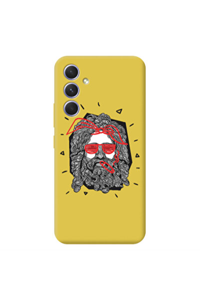 Other Samsung A35 Cool glasses Yellow Colored Silicone TPU Θήκη