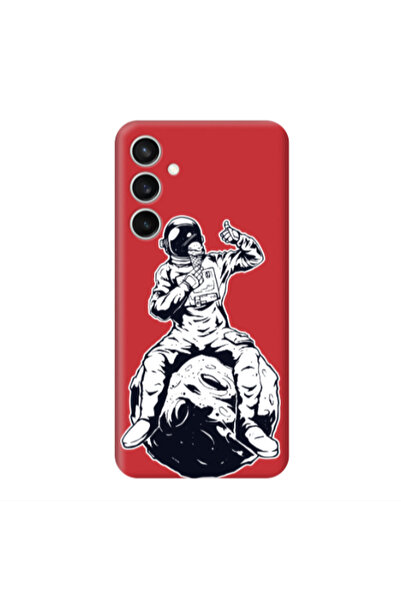 Other Samsung S24 Plus ice cream in space Red Colored Silicone TPU Θήκη