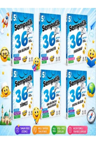 Ünlüler Karması Yayınları ÜNLÜLER KARMASI 5.SINIF SEMPATİK 36 HAFTA KAZANIM D...