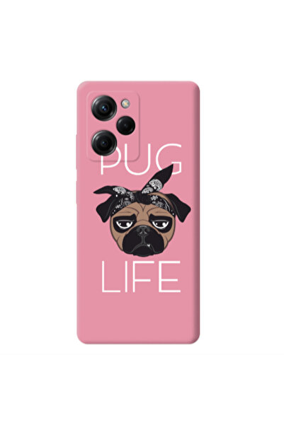 Other Xiaomi Poco X5 Pro Pug Life Pink Colored Silicone TPU Θήκη