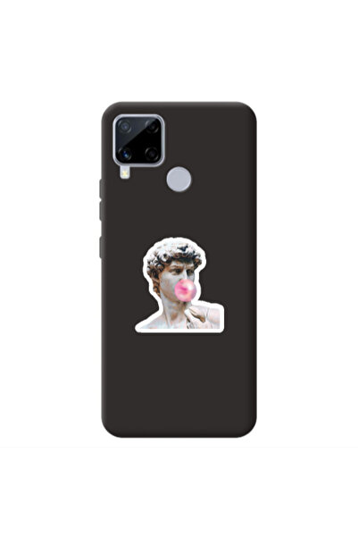 Other Realme C25 Bubble Black Colored Silicone TPU Θήκη