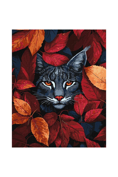 ideyka Set pictura pe numere Ras de toamna, panza imprimata 40x50 cm, multico...
