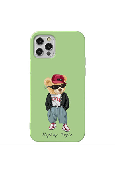 Other Apple iPhone 12 Pro Hip hop style Light Green Colored Silicone TPU Θήκη