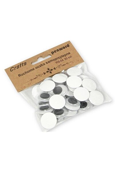 PENWORD Set 30 ochi autoadezivi pentru artizanat, Penword, 20mm