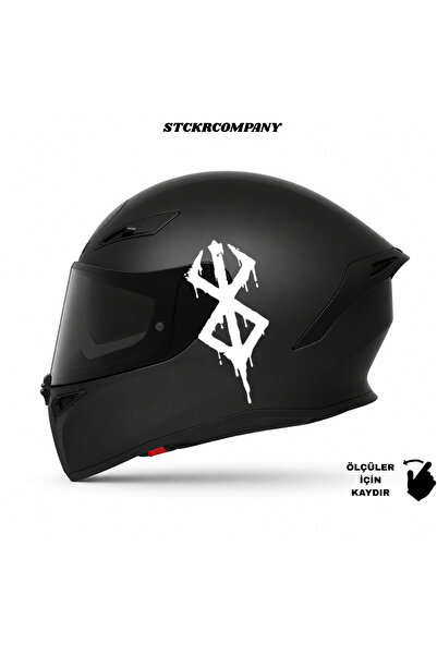 STCKRCO Berserk Kask Sticker - Berserk Simgesi Sticker Etiket - Kask İçin Pre...