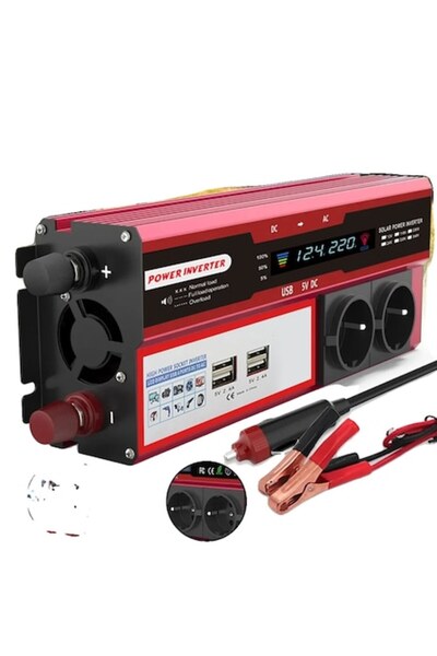 OEM Invertor auto 4000W, eficiență ridicată, 4 porturi USB, afișaj LED, compact