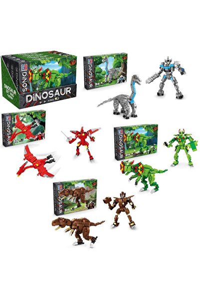 Trifox Set constructie Dinozaur Robot 2 in 1, transformabil, mix modele, Mult...