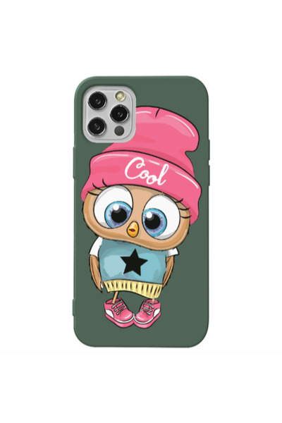 Other Apple iPhone 12 Pro Cool Star Dark Green Colored Silicone TPU Θήκη