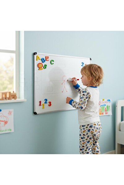 Cengo 50x70 cm Manyetik Özellikli Alüminyum Çerçeve Askılı Yazı Tahtası