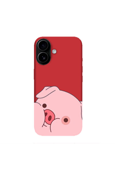 Other Apple Iphone 16 plus Piggy 2 Red Colored Silicone TPU Θήκη