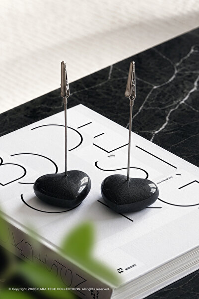 KARA TEKE COLLECTIONS 2-Piece Concrete Heart Desktop Note and Photo Holder – ...